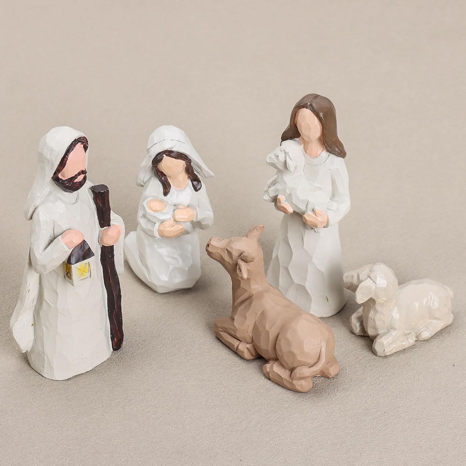Nativity Set Indoor Christmas Decoration- 13 Pieces Nativity Scene with Manger for Nativity Scene Indoor Use, The Nativity Story Figures- Christian Religious Nativity Sets & Figures (Classic)