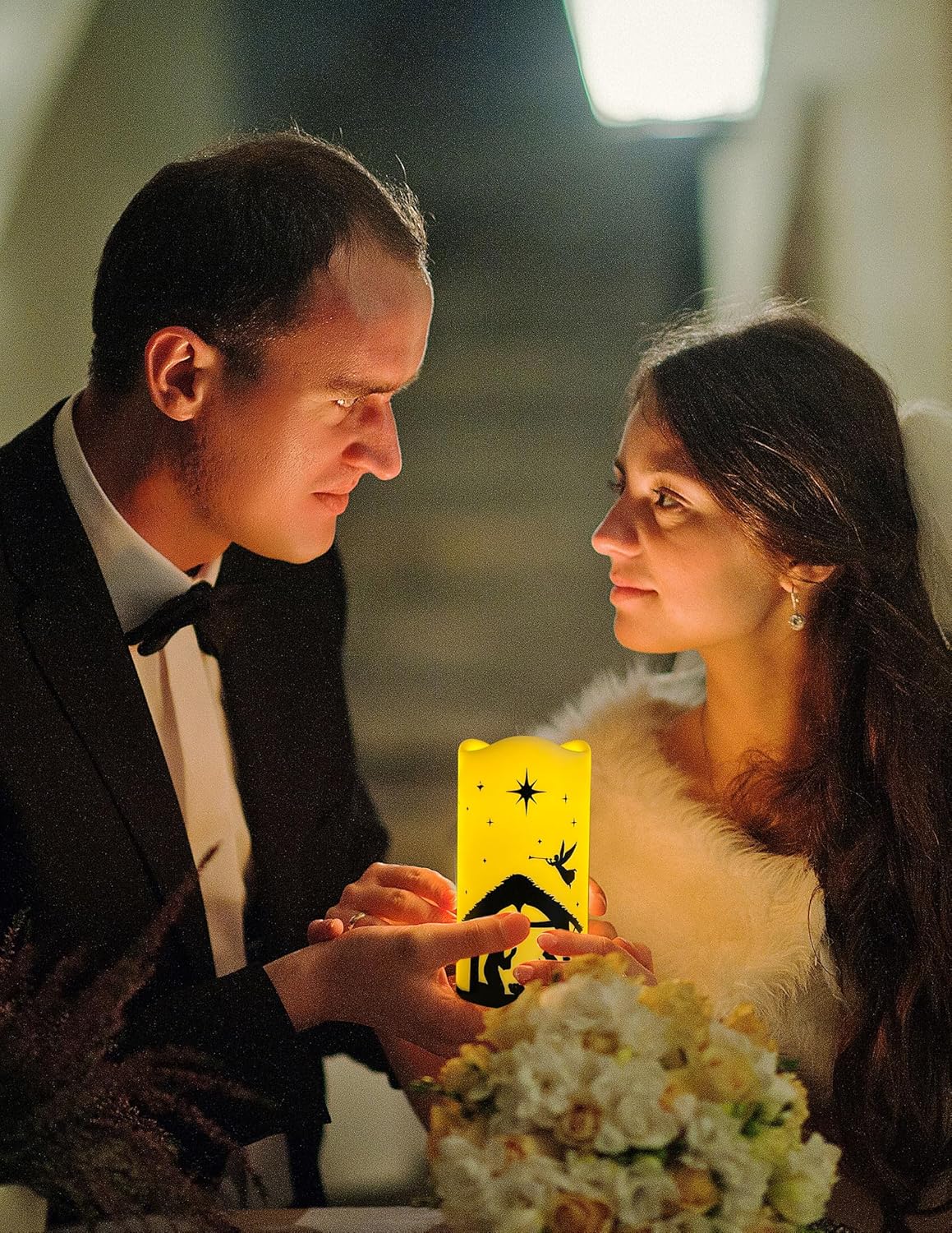 5 Pcs Flameless Christmas Nativity Scene Candles with Timer, Nativity Scene Set Candles Christmas Decorations Indoor Outdoor, Flickering LED Religious Candle for Home Holiday Decor